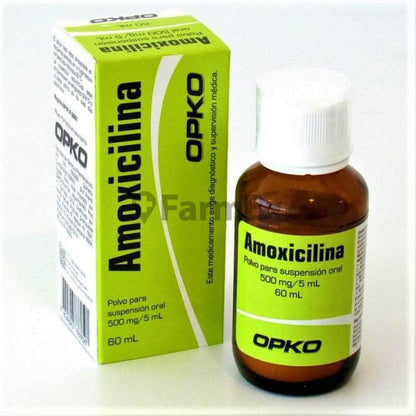Amoxicilina de 500 mg / 5 mL x 60 mL Farmex-Pluxee-Persistente 
