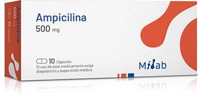 Ampicilina 500 mg x 10 cápsulas MINTLAB 