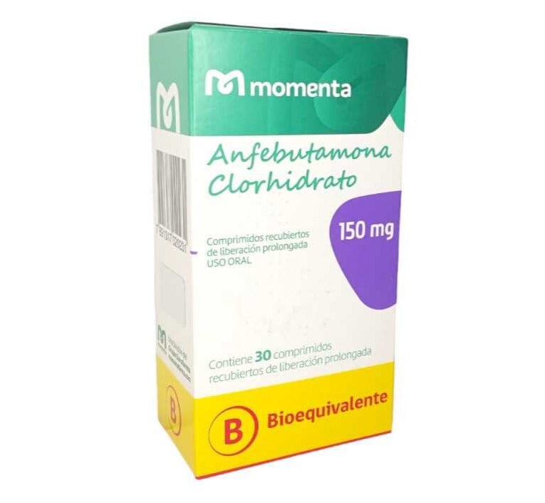 Anfebutamona (Bupropión) 150 mg x 30 comprimidos recubiertos de liberación prolongada.