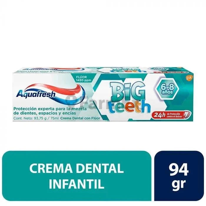 Aquafresh pasta dental "Big Teeth 6-8 years" x 93,75 g / 75 mL Farmex-Pluxee-Persistente 