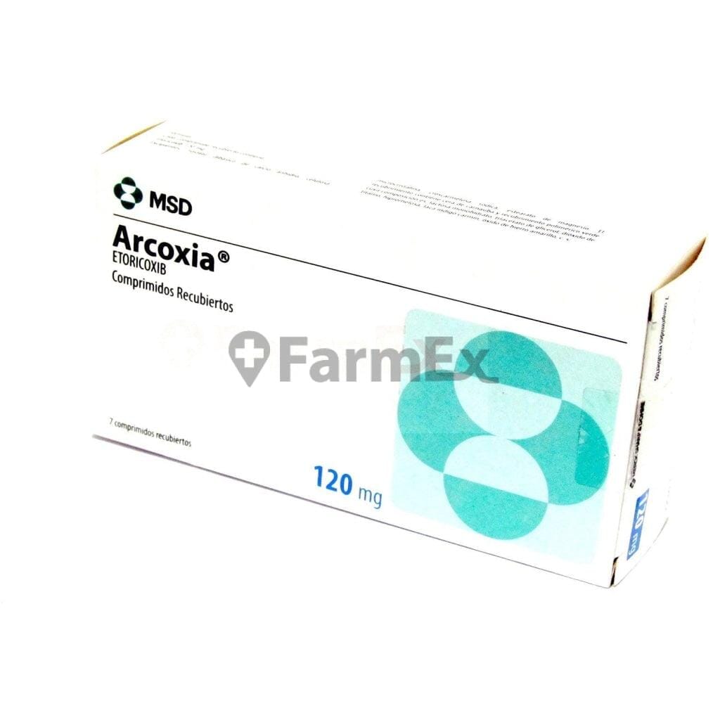 Arcoxia 120 mg x 7 comprimidos. Farmex-Fonasa 