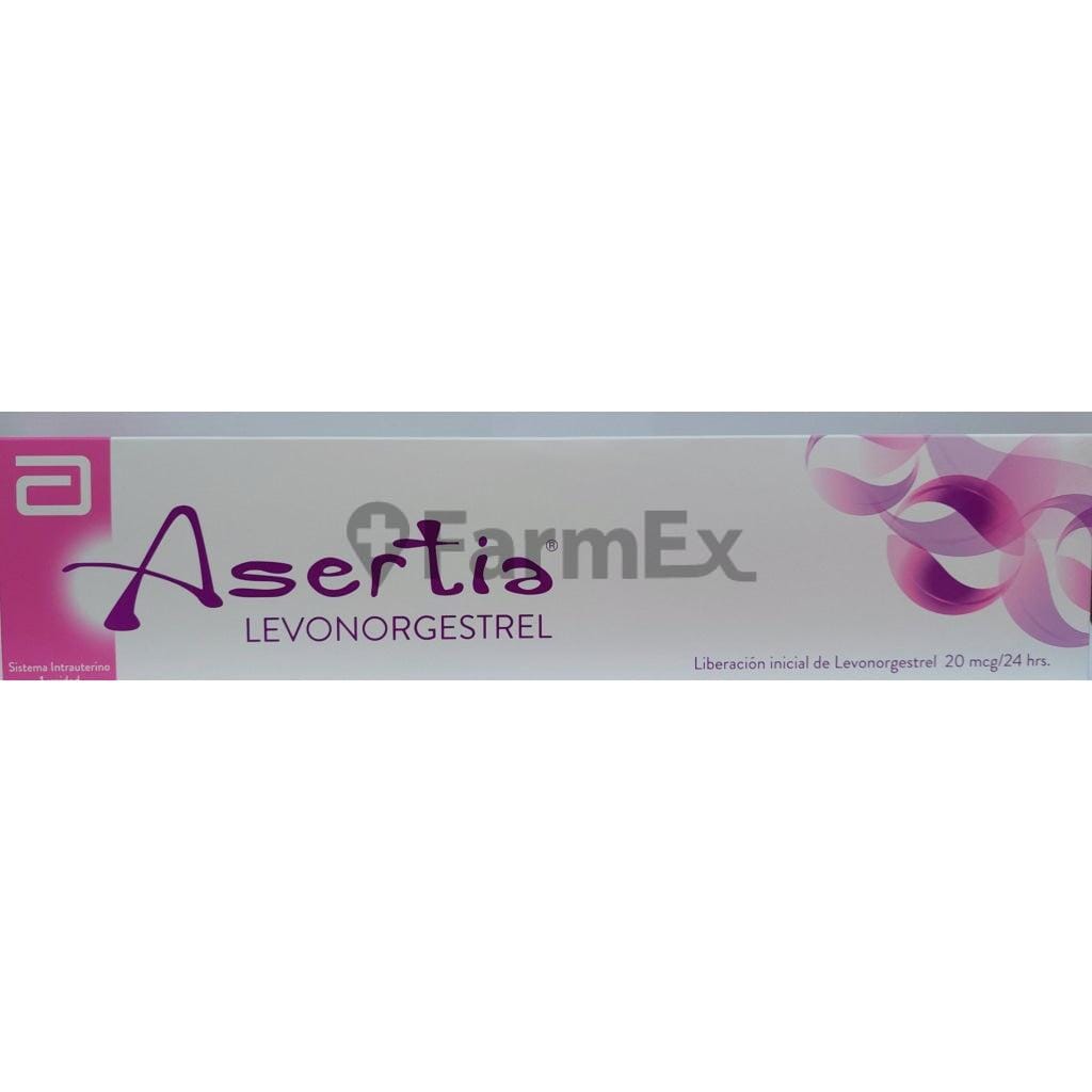 Asertia 20 mcg / 24 hrs Sistema Intrauterino x 1 unidad "Ley Cenabast" Farmex-MiaHealth-Persistente 