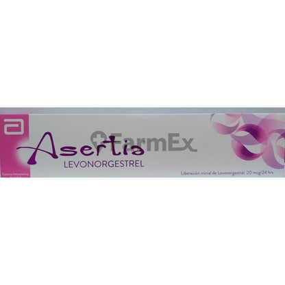 Asertia 20 mcg / 24 hrs Sistema Intrauterino x 1 unidad "Ley Cenabast" Farmex-MiaHealth-Persistente 