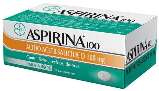 Aspirina Infantil 100 mg x 98 comprimidos.