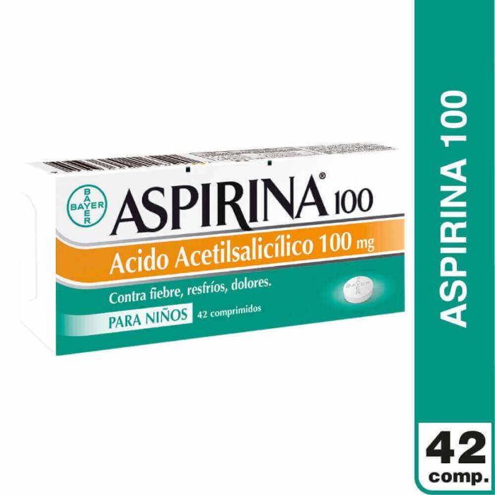 Aspirina 100 mg x 42 comprimidos