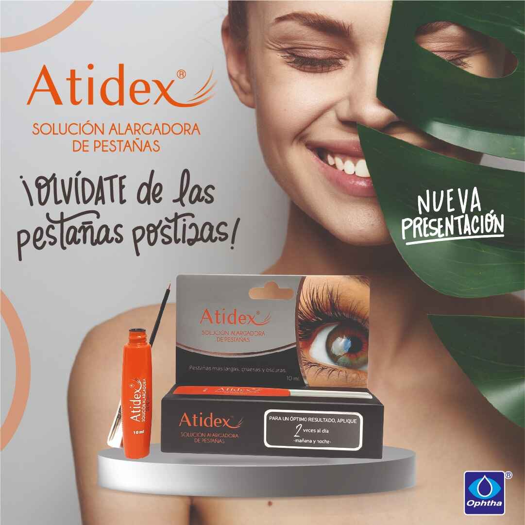 Atidex 10 mL Solución Alargadora de Pestañas (2x1) Farmex-Pluxee-Persistente 