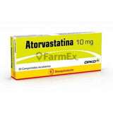 Atorvastatina 10 mg x 30 comprimidos.