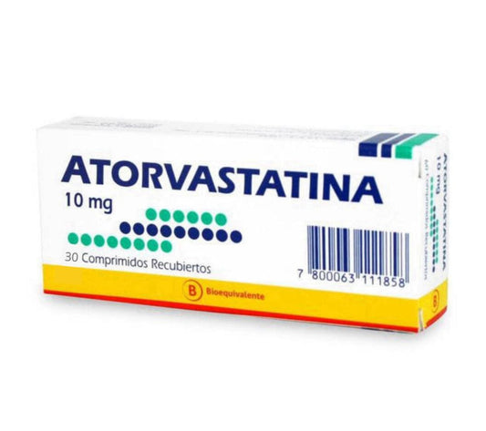 Atorvastatina 10 mg x 30 comprimidos Farmex-MiaHealth-Persistente 
