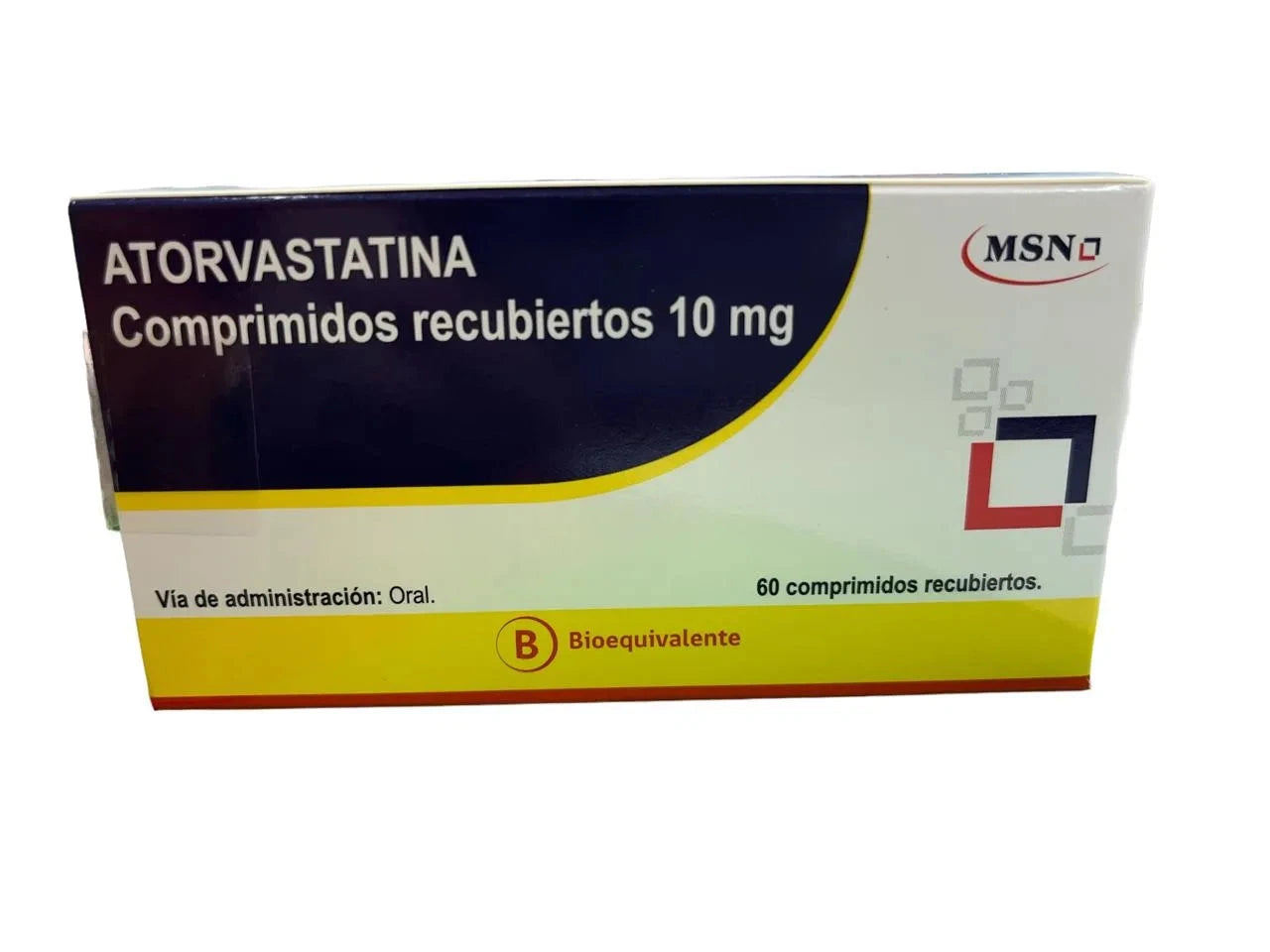 Atorvastatina 10 mg x 60 Comprimidos Recubiertos MSN 