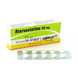 Atorvastatina 20 mg x 30 comprimidos