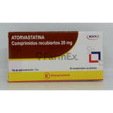 Atorvastatina 20 mg x 30 comprimidos.
