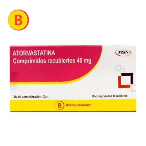 Atorvastatina 40 mg x 30 comprimidos recubiertos MSN 