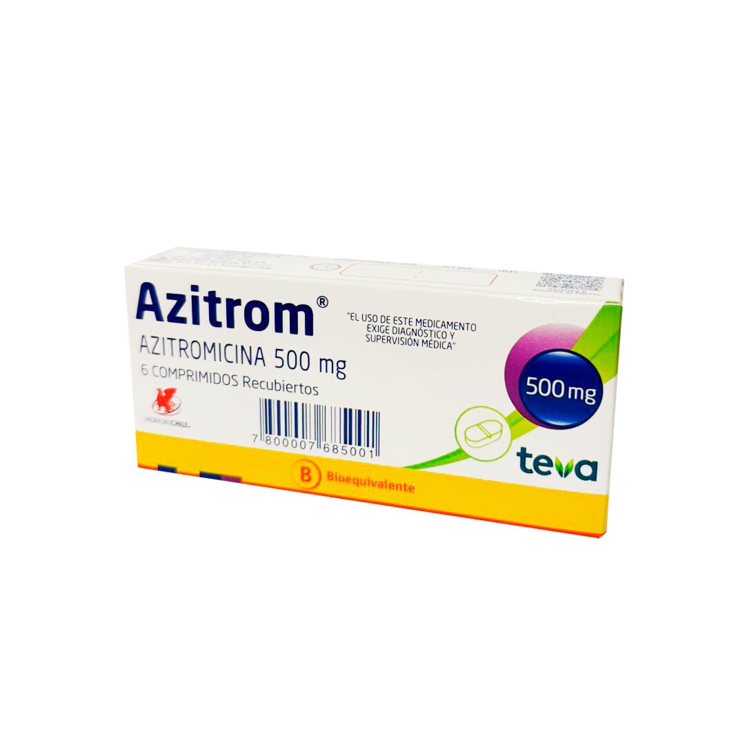 Azitrom 500 mg x 6 comprimidos CHILE 