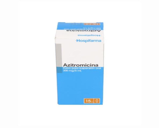 Azitromicina 200 mg Polvo para Suspensión Oral x 15 mL Hospifarma 
