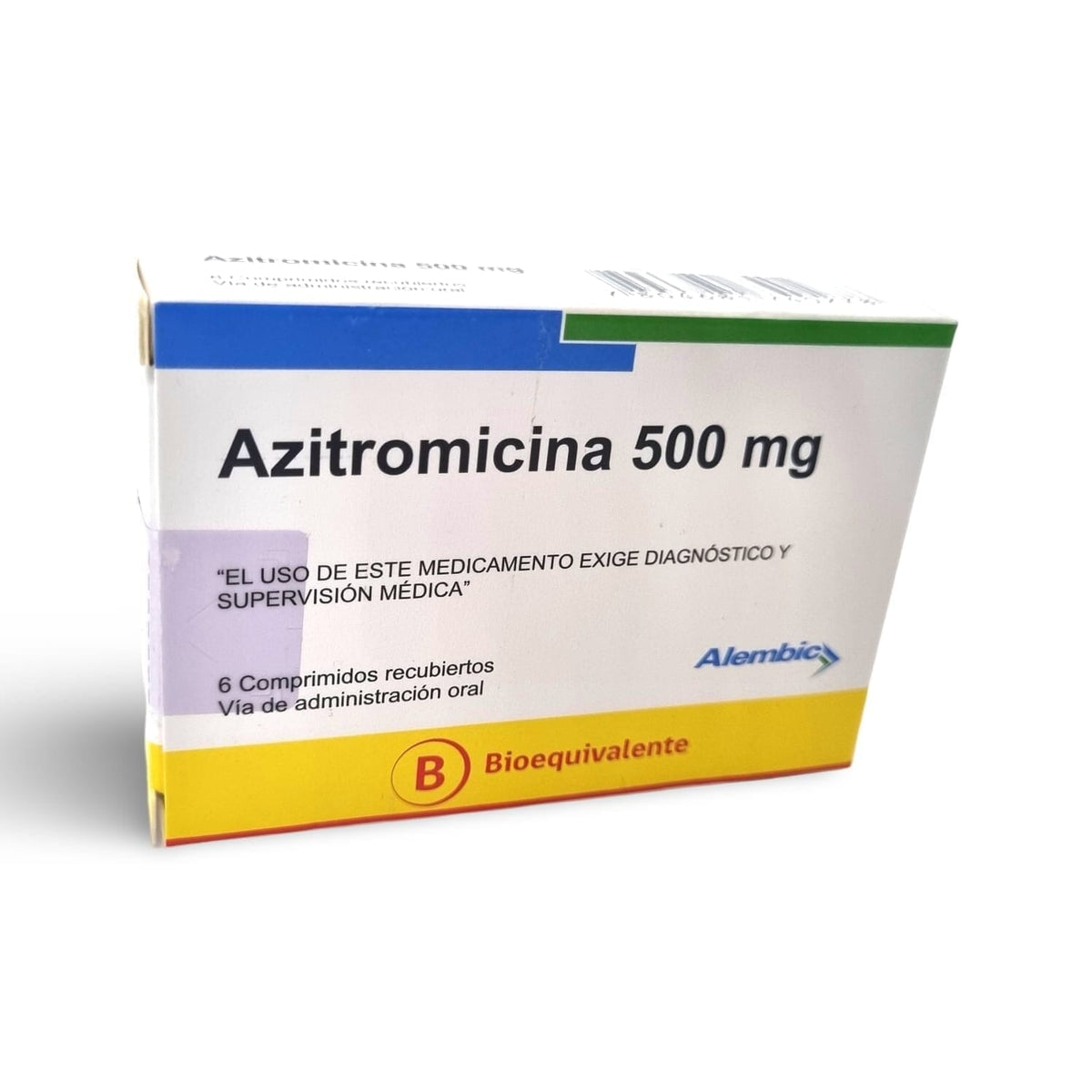 Azitromicina 500 mg x 6 comprimidos recubiertos. Farmex-Yapp-Programa-Boleta 