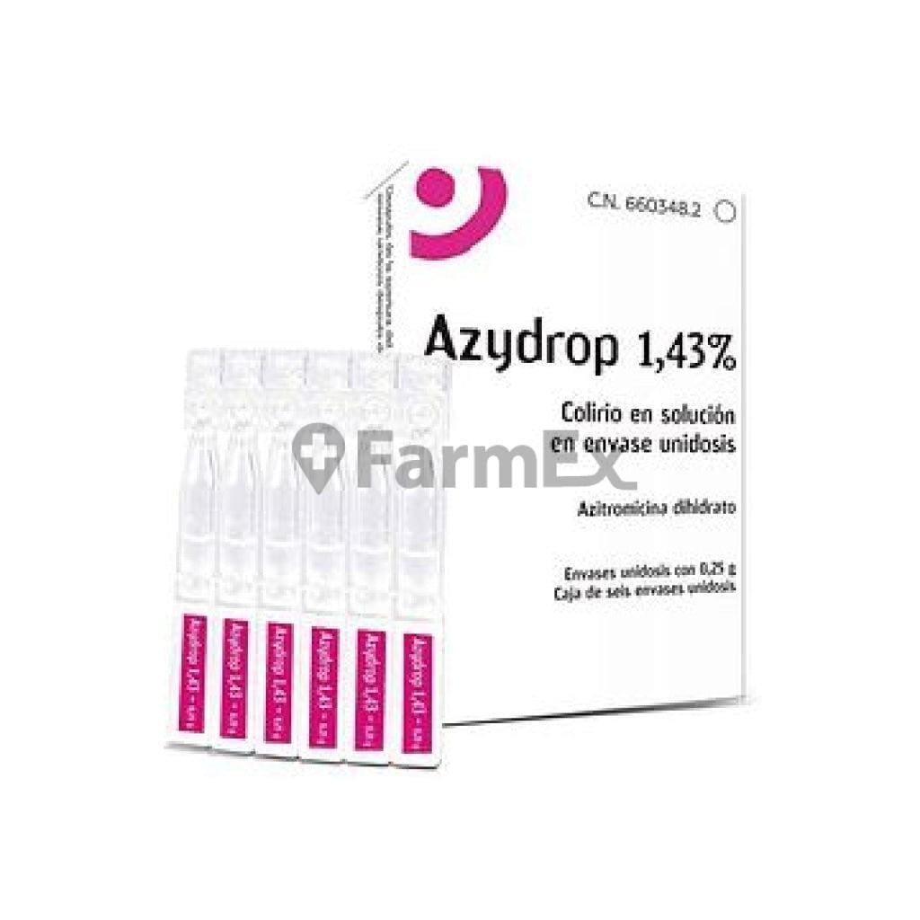 Azydrop 1,43 % Solución Oftálmica x 6 envases Farmex-Pluxee-Persistente 