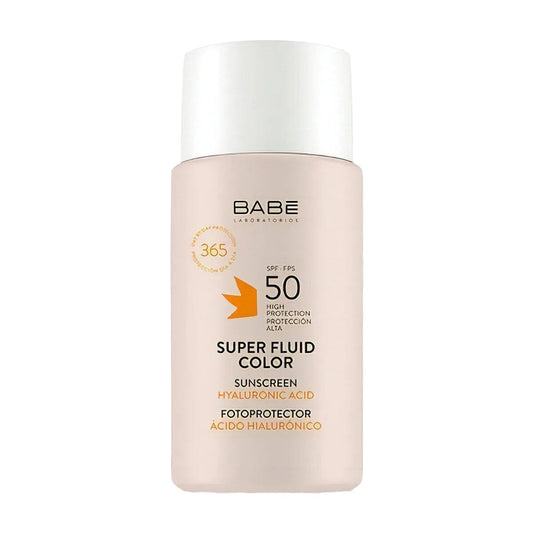 Babe Super Fluid Color Protector Solar con Acido Hialuronico FPS50 50ml BABE 