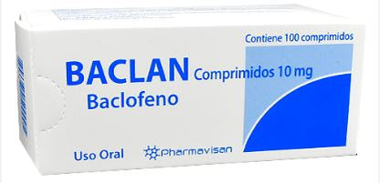 Baclan (baclofeno) 10 mg x 100 comprimidos "Ley Cenabast" Pharmavisan 