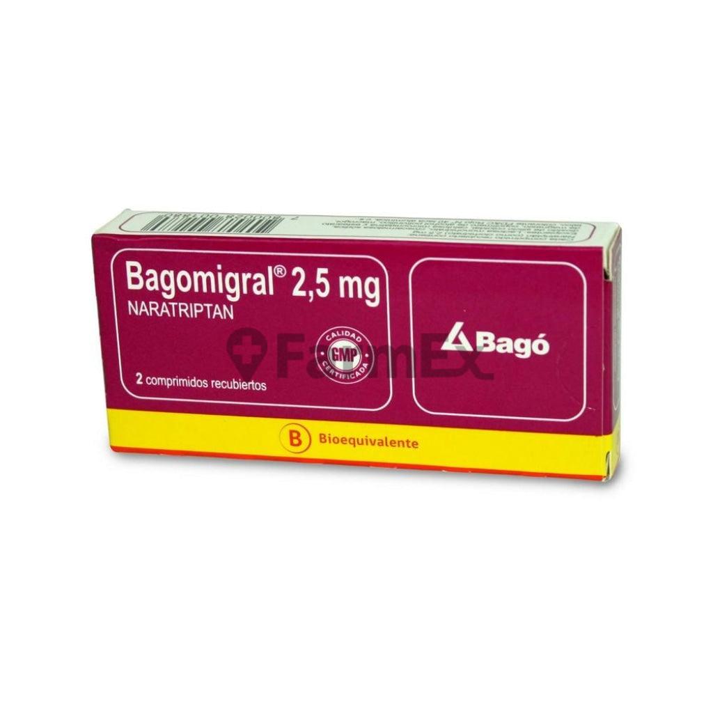 Bagomigral Naratriptán 2,5 mg x 2 comprimidos.