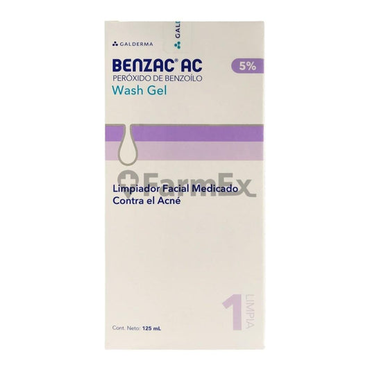 Benzac Ac 5 % Wash gel x 125 g Farmex-VidaTres-Persistente 