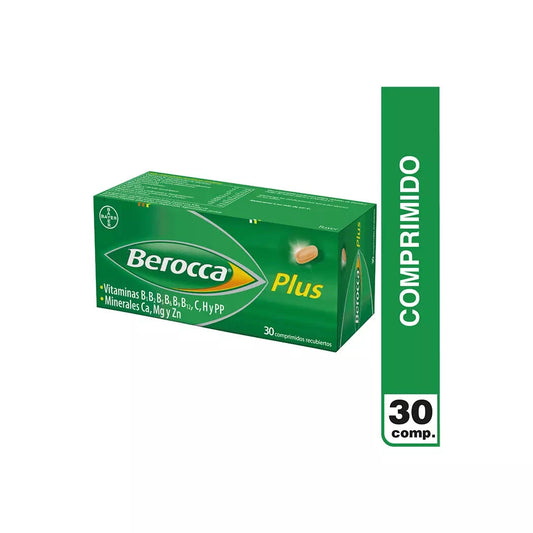 Berocca "Plus" - Vitaminas y Minerales x 30 comprimidos BAYER 