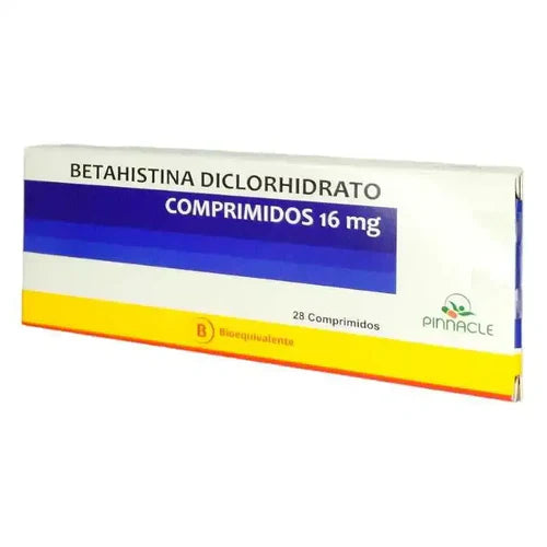 Betahistina 16mg 28 Comprimidos "Ley Cenabast" Pinnacle 