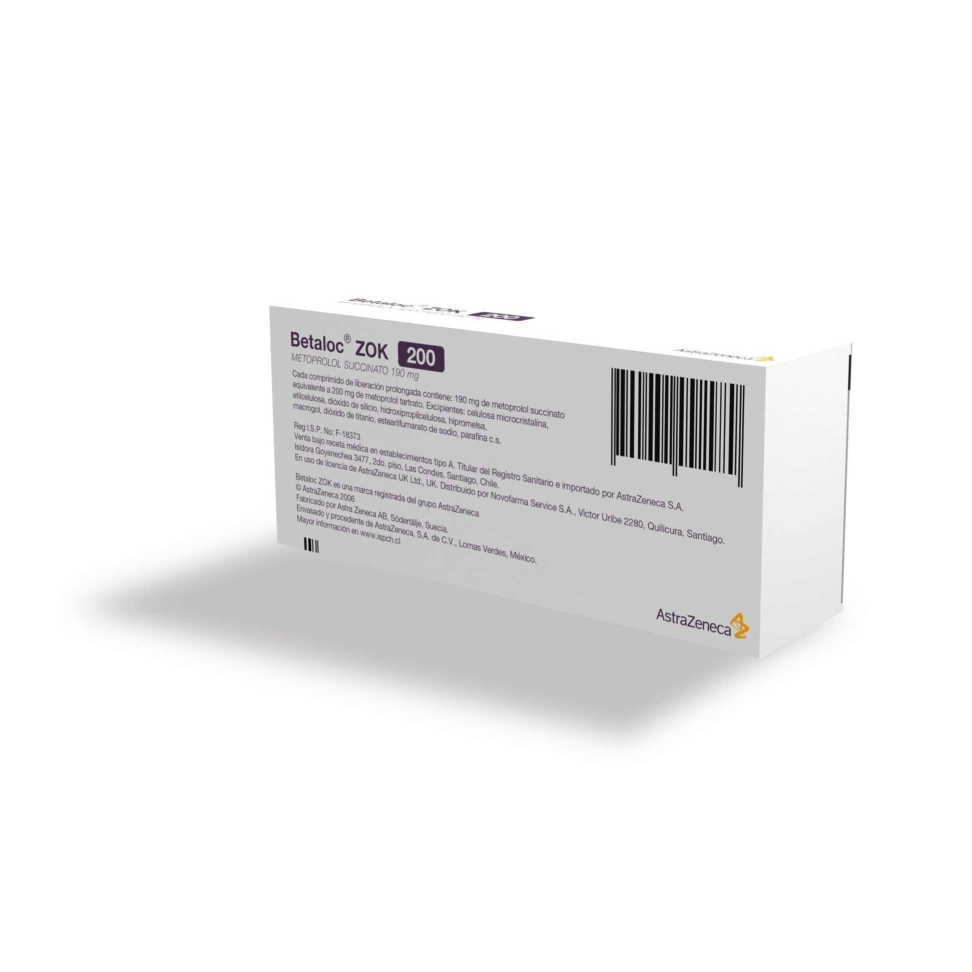 Betaloc Zok 200 mg x 30 comprimidos ASTRA ZENECA 