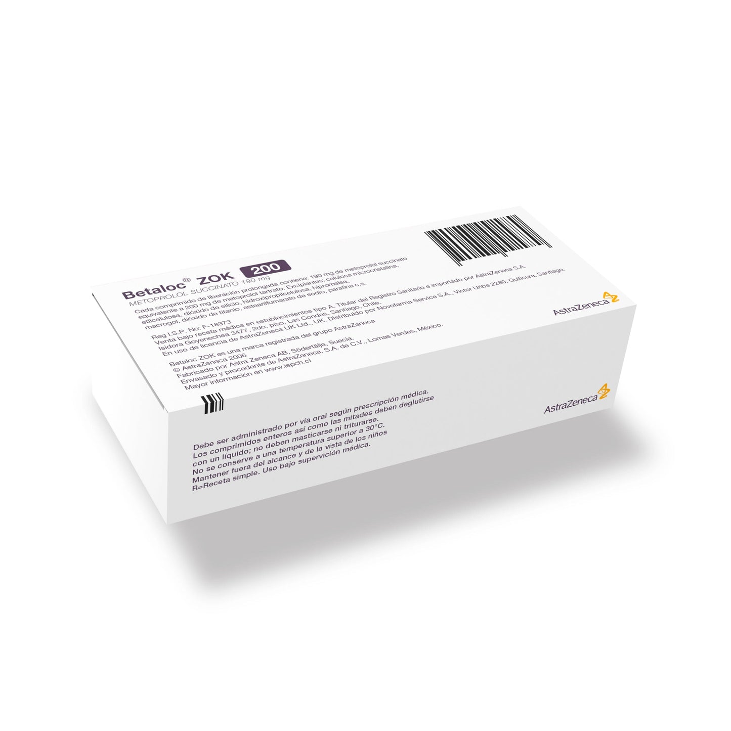 Betaloc Zok 200 mg x 30 comprimidos Farmex-Fonasa-Persistente 