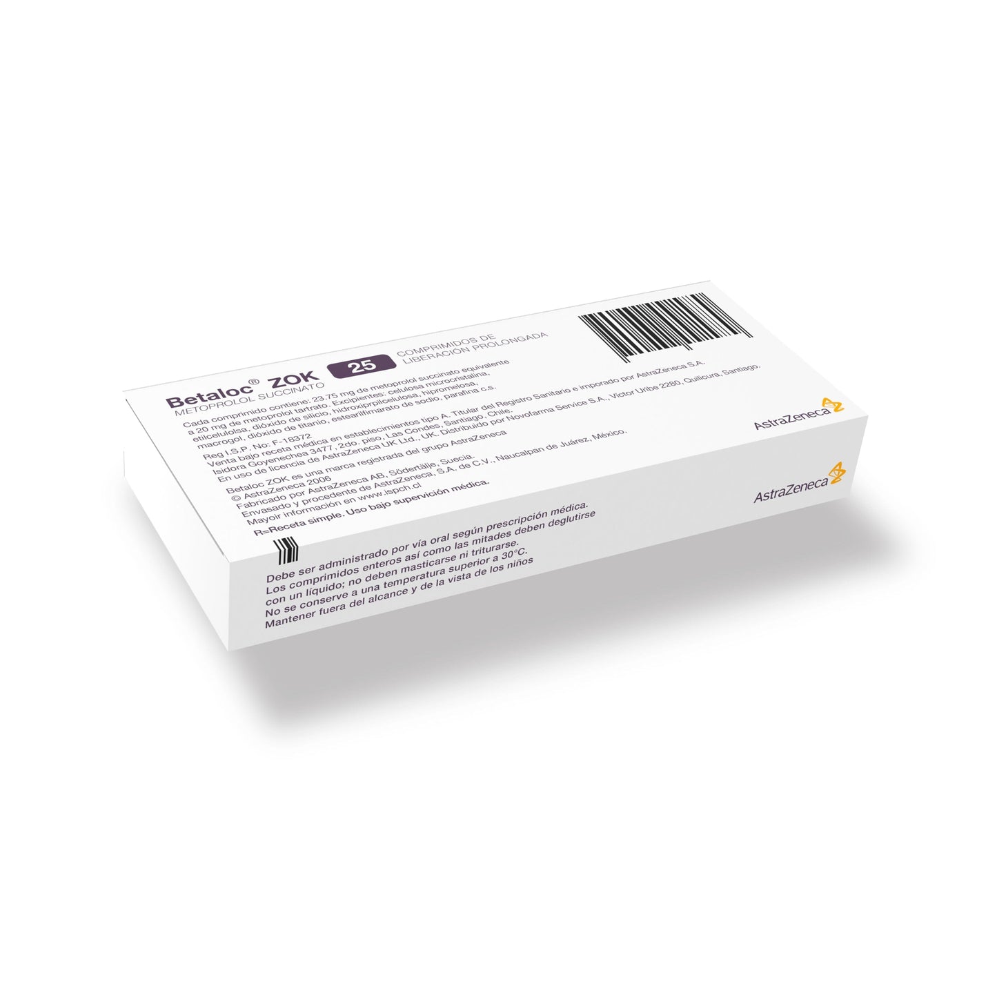 Betaloc Zok 25 mg x 30 comprimidos Farmex-Pluxee-Persistente 