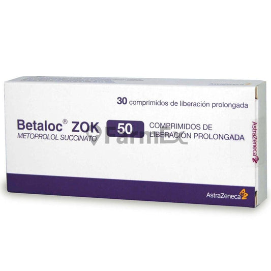 Betaloc Zok 50 mg x 30 comprimidos susc-1 de 6 meses Farmex-Suscripciones-Persistente 