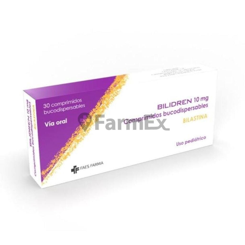 Bilidren Pediátrico 10 mg x 30 comprimidos bucodispersables Farmex-Pluxee-Persistente 