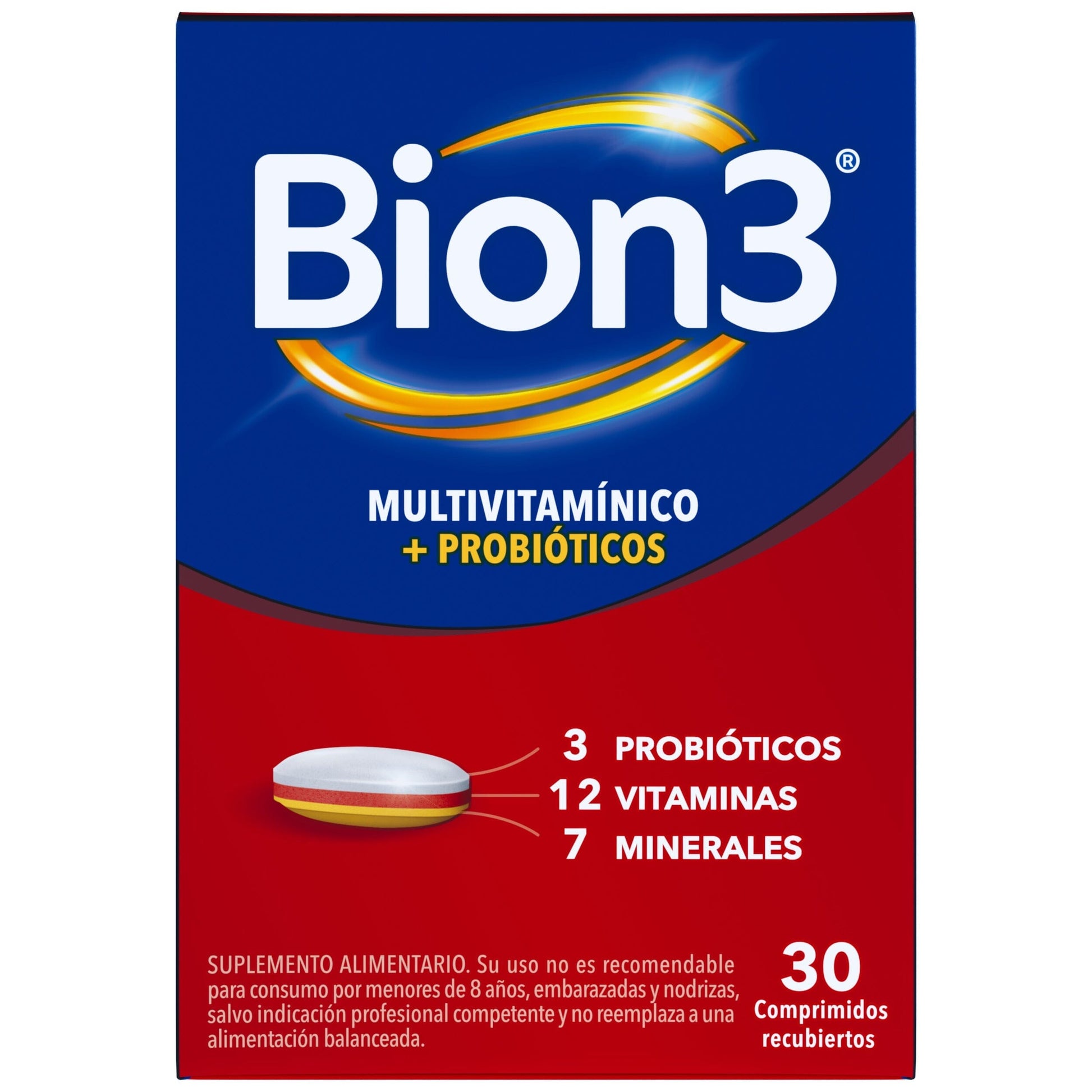 Bion 3 Adulto x 30 comprimidos Farmex-Pluxee-Persistente 