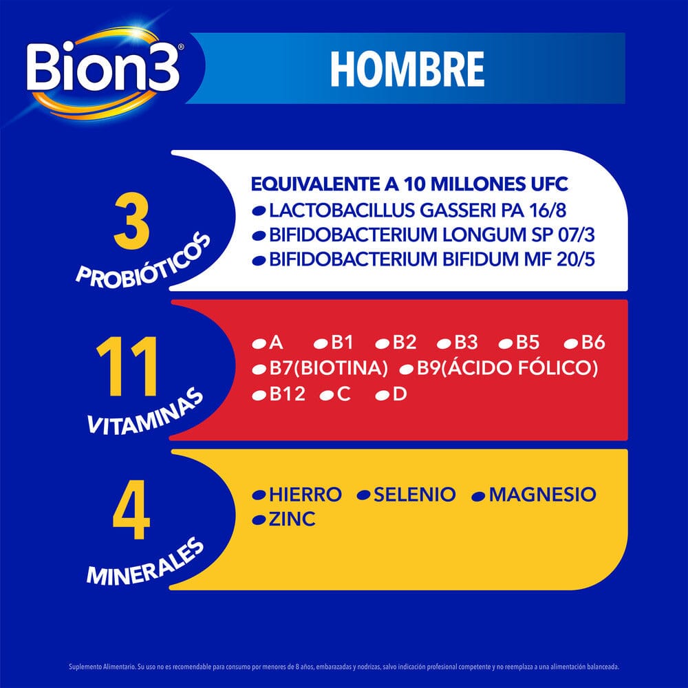 Bion 3 Gender Hombre x 60 Cápsulas P&G 