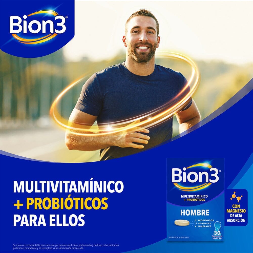 Bion 3 "Hombre" x 30 comprimidos Farmex-Pluxee-Persistente 