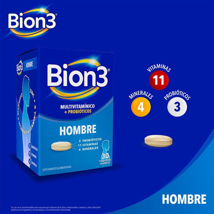 Bion 3 "Hombre" x 30 comprimidos Farmex-Pluxee-Persistente 