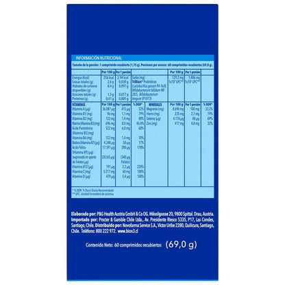 Bion 3 "Hombre" x 60 comprimidos Farmex-Pluxee-Persistente 