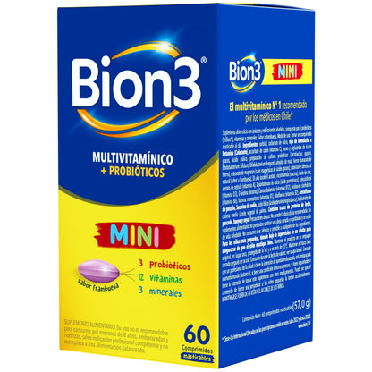 Bion 3 "Mini" x 60 comprimidos masticables Farmex-Pluxee-Persistente 