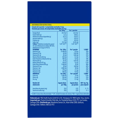 Bion 3 "Mini" x 60 comprimidos masticables Farmex-Pluxee-Persistente 