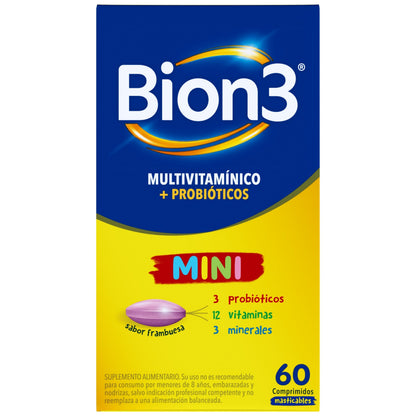 Bion 3 "Mini" x 60 comprimidos masticables Farmex-Pluxee-Persistente 