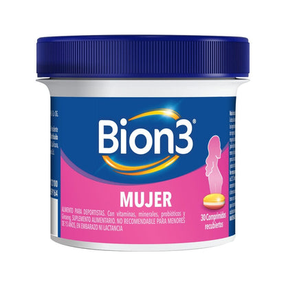 Bion 3 "Mujer" x 30 comprimidos Farmex-Pluxee-Persistente 