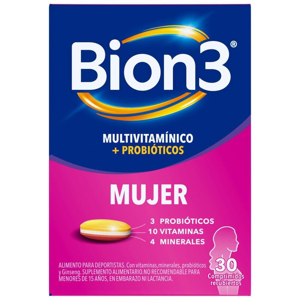 Bion 3 "Mujer" x 30 comprimidos Farmex-Pluxee-Persistente 