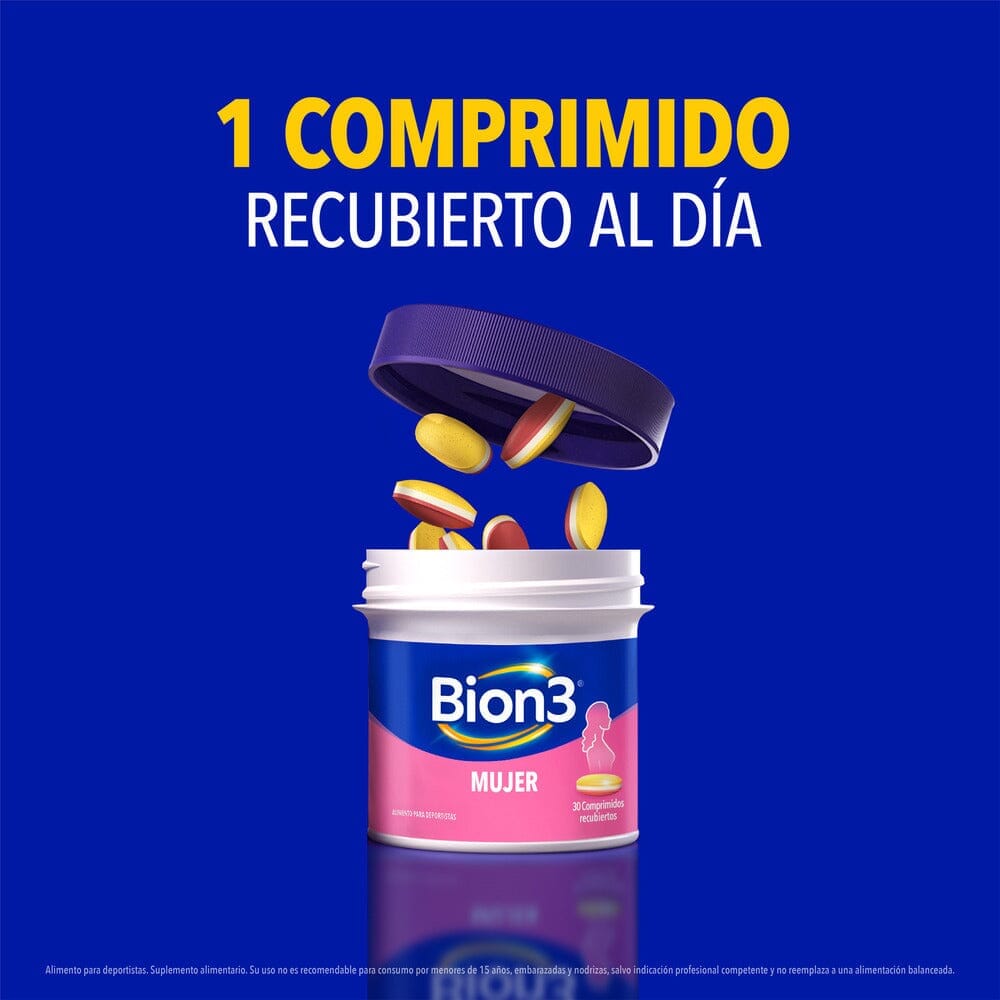 Bion 3 "Mujer" x 30 comprimidos Farmex-Pluxee-Persistente 