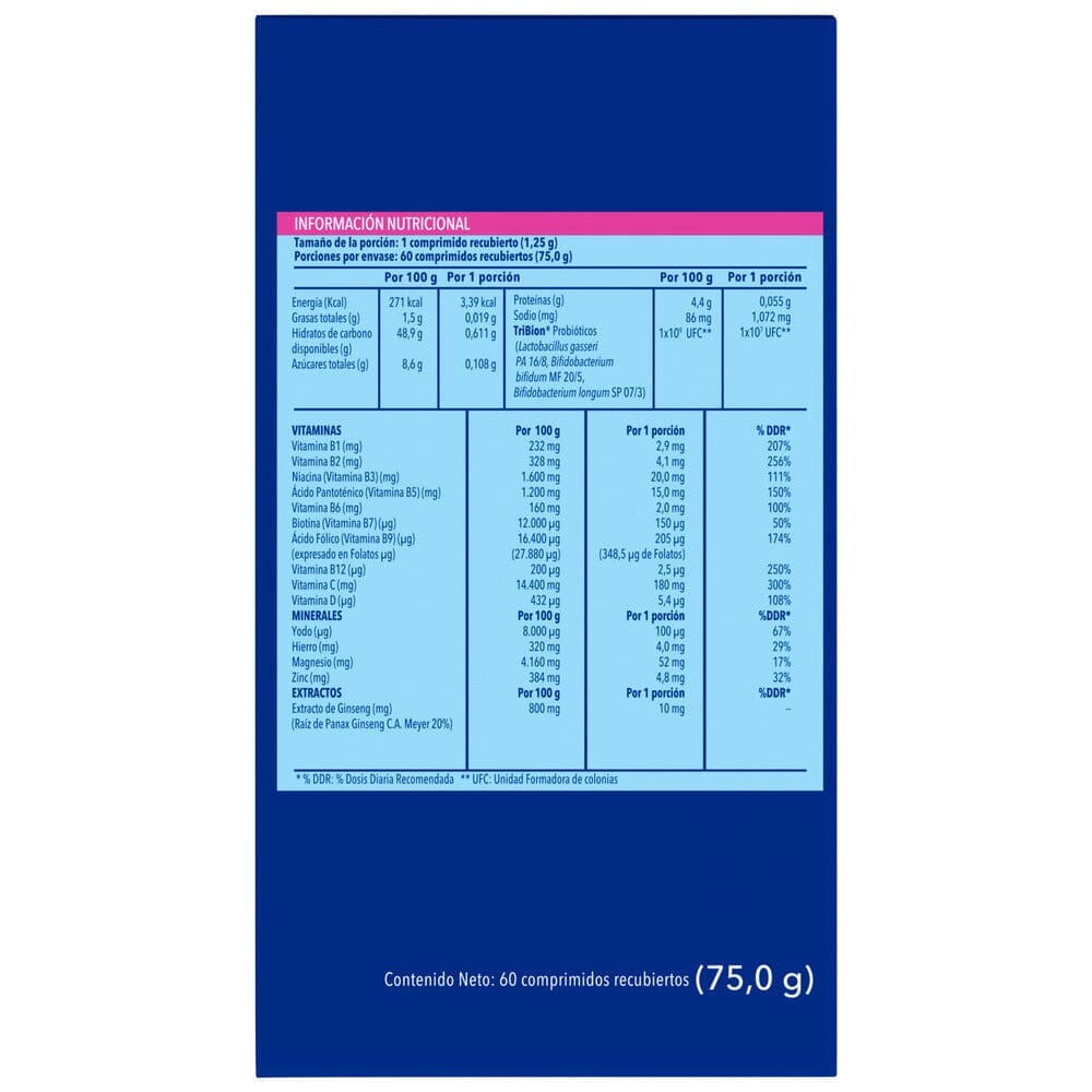Bion 3 "Mujer" x 60 comprimidos Farmex-Pluxee-Persistente 