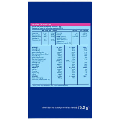 Bion 3 "Mujer" x 60 comprimidos Farmex-Pluxee-Persistente 