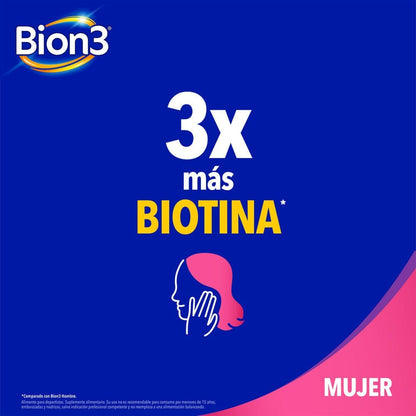 Bion 3 "Mujer" x 60 comprimidos Farmex-Pluxee-Persistente 