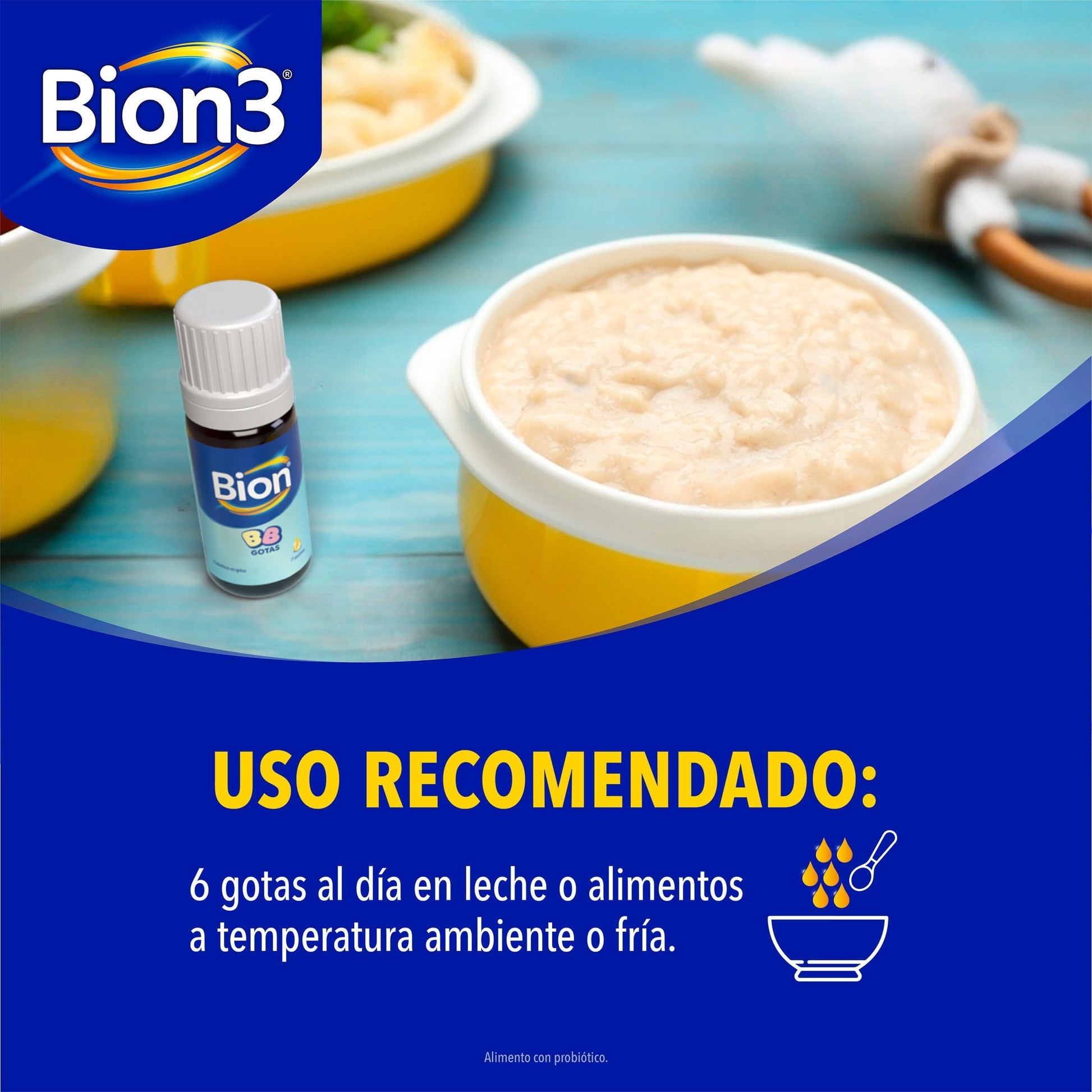Bion "BB Gotas" Probioticos para bebés x 8 g Farmex-Pluxee-Persistente 