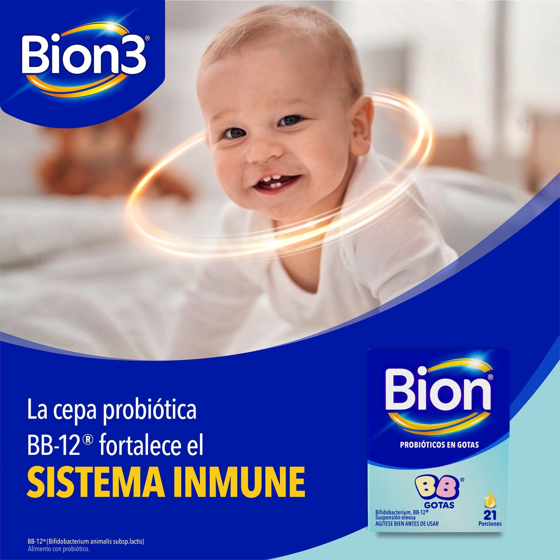 Bion "BB Gotas" Probioticos para bebés x 8 g Farmex-Pluxee-Persistente 