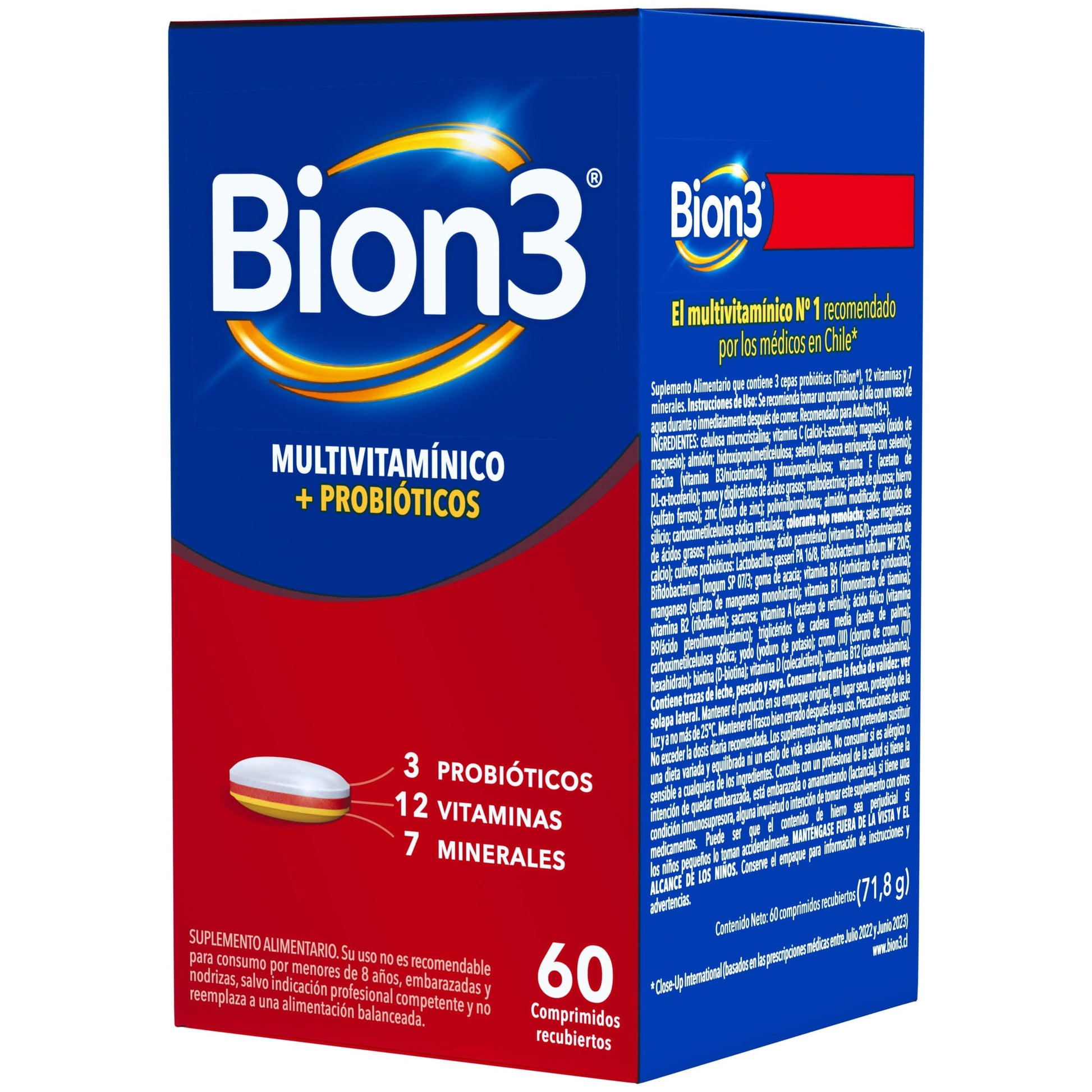 Bion3 60 Comprimidos Multivitamínico con Probióticos procter & Gamble 