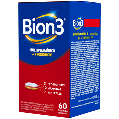Bion3 60 Comprimidos Multivitamínico con Probióticos procter & Gamble 