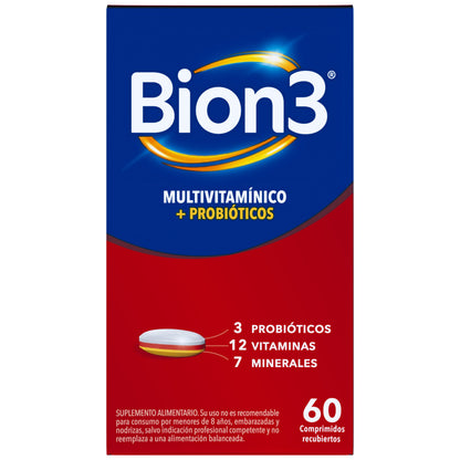 Bion3 60 Comprimidos Multivitamínico con Probióticos procter & Gamble 